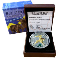 Russland Sankt Georg 2017 1 oz Silber - Gold Color Edition