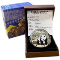 China Panda 2010 1 oz Silber - Gold Color Edition