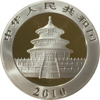 China Panda 2010 1 oz Silber - Gold Color Edition