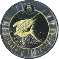 Cayman Inseln Sea Life Blue Marlin - Speerfisch 2017 1 oz Silber - Gold Black Edition
