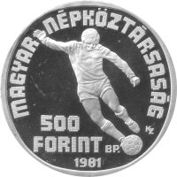 Ungarn 500 Forint 1981 - XII. Fußball WM 1982 in...