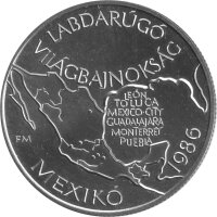 Ungarn 100 Forint 1985 - XIII. Fußball WM 1986 in...
