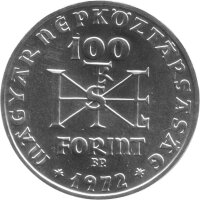 Ungarn 100 Forint 1972 - 1000. Geburtstag von Stephan I. der Heilige - Silber