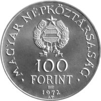 Ungarn 100 Forint 1972 - 100. Jahrestag der Vereinigung von Buda und Pest - Silber