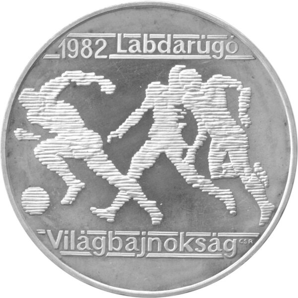 Ungarn 500 Forint 1981 - XII. Fußball WM 1982 in Spanien "Spielszene" - Silber PP