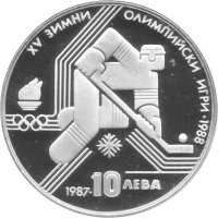 Bulgarien 10 Leva 1987 - XV. Olympische Winterspiele 1988...