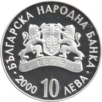 Bulgarien 10 Leva 2000 - Assoziation mit der EU - Silber PP