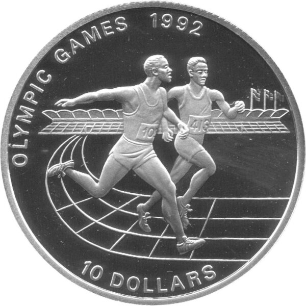 Niue 10 Dollars 1991 - XXV. Olympische Sommerspiele 1992 in Barcelona "Sprint" - Silber PP