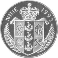 Niue 5 Dollars 1993 - Schütze unsere Welt - Silber PP