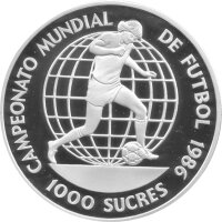 Ecuador 1.000 Sucres 1986 - XIII. Fußball WM 1986...