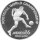 Nordkorea 500 Won 1987 - XIII. Fußball WM 1986 in Mexiko "Stürmer" - Silber PP