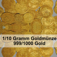 1/10 Gramm Goldmünze - 999/1000 Feingold