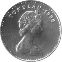 Tokelau 5 Dollar 1988 - XXIV. Olympische Sommerspiele 1988 in Seoul "Speerwerfer" - Silber