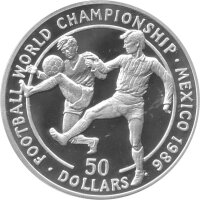 Cook Islands 50 Dollars 1989 - XIII. Fußball WM...
