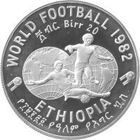 Äthiopien 20 Birr 1982 - XII. Fußball WM 1982...