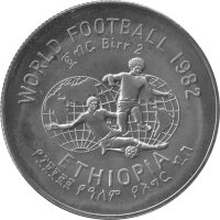 Äthiopien 2 Birr 1982 - XII. Fußball WM 1982...