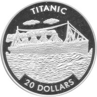 Liberia 20 Dollars 2000 - Titanic - Silber PP