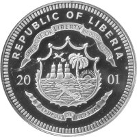 Liberia 20 Dollars 2001 - Legendäre Züge - GMAM-Garrat "Black Beauty" - Silber PP