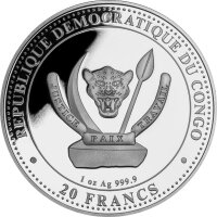 Kongo Prehistoric Life II 1. Ausgabe 2024 Triceratops 1 oz Silber