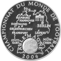 Kongo 10 Francs 2006 - XVIII. Fußball WM 2006 in...