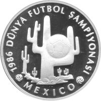 Türkei 10.000 Lira 1986 - XIII. Fußball WM...