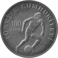 Türkei 100 Lira 1982 - XII. Fußball WM 1982 in...