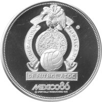 Mexiko Medaille 1986 - XIII. Fußball WM 1986 in Mexiko "Offizielle FIFA-Medaille" - Silber PP