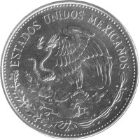 Mexiko 50 Pesos 1985 - XIII. Fußball WM 1986 in Mexiko "Dribbeln" - Silber
