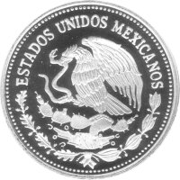 Mexiko 25 Pesos 1985 - XIII. Fußball WM 1986 in Mexiko "Fußball mit Inschrift" - Silber PP