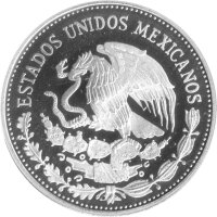 Mexiko 50 Pesos 1986 - XIII. Fußball WM 1986 in Mexiko "Drei Bälle" - Silber PP