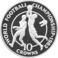 Turks & Caicos 10 Crowns 1982 - XII. Fußball WM...