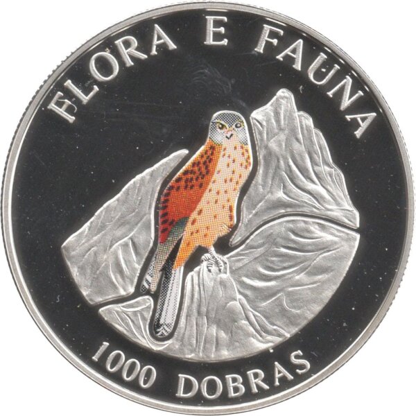 Sao Tome und Principe 1000 Dobras 1995 - Flora und Fauna "Schwarzmilan" - Silber PP