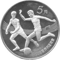 China 5 Yuan 1986 - XIII. Fußball WM 1986 in Mexiko...