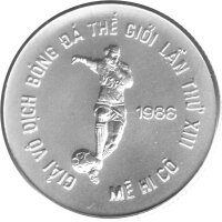 Vietnam 100 Dong 1986 - XIII. Fußball WM 1986 in...