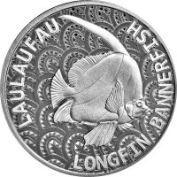 Tokelau Wimpelfisch - Longfin Bannerfish 2024 1 oz Silber