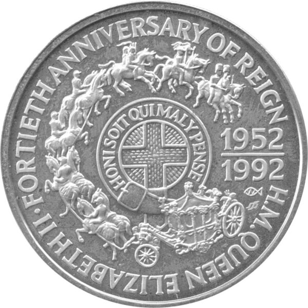 Samoa 10 Tala 1992 - 40 Jahre Regierung von Elisabeth II. - Silber PP