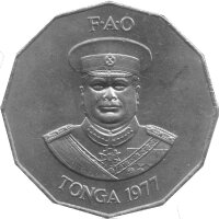 Tonga 50 Seniti 1977  - Umlaufmünze - Kupfer-Nickel
