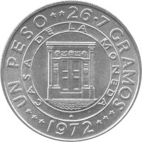 Dominikanische Republik 1 Peso 1972 - 25 Jahre...