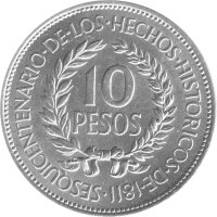 Uruguay 10 Pesos 1961 - 150 Jahre Revolution gegen Spanien - Silber