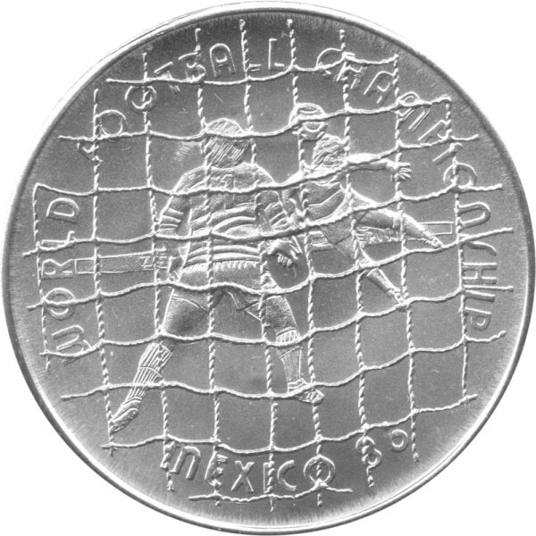 Afghanistan 500 Afghani 1988 - XIII. Fußball WM 1986 in Mexiko "Zweikampf" - Silber