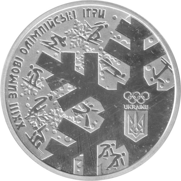 Ukraine 10 Hryvnia 2018 - XXIII. Olympische Winterspiele 2018  in Pyeongchang "Symbole" - 1 oz Silber PP