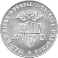Andorra 20 Diners 1988 - XXIV. Olympische Sommerspiele 1988 in Seoul "Olympiastadion" - Silber