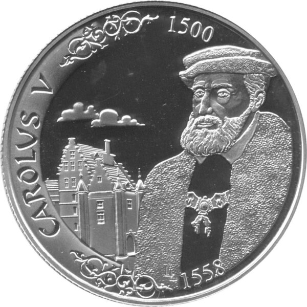 Belgien 500 Francs 2000 - 500. Geburtstag von Kaiser Karl V. - Silber PP