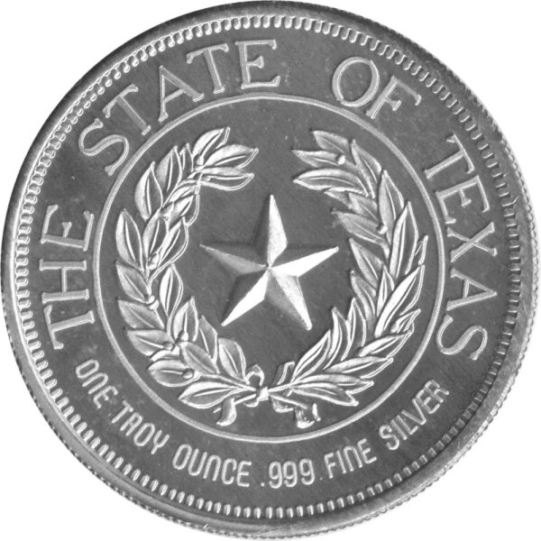 Round USA 1986 - State of Texas- 1 oz Silber