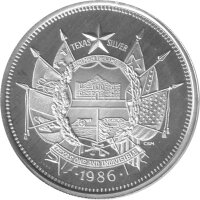 Round USA 1986 - State of Texas- 1 oz Silber