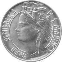 San Marino 500 Lire 1986 - XIII. Fußball-WM 1986 in Mexiko "Fußballplatz" - Silber
