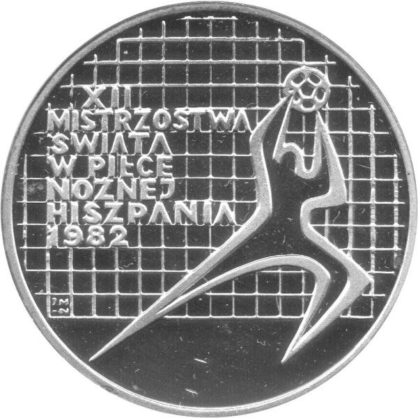 Polen 200 Zlotych 1982 - XII. Fußball WM 1982 in Spanien "Torhüter" - Silber PP