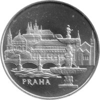 Tschechoslowakei 50 Kronen 1986 - Prager Burg - Silber