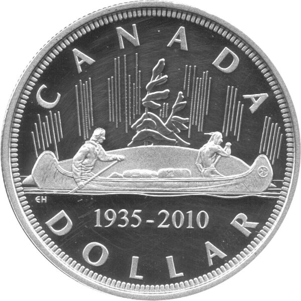 Kanada 1 Dollar 2010 - 75 Jahre Erster kanadischer Silberdollar - Silber PP
