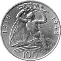 Tschechoslowakei 100 Kronen 1948 - 30. Jahrestag der...